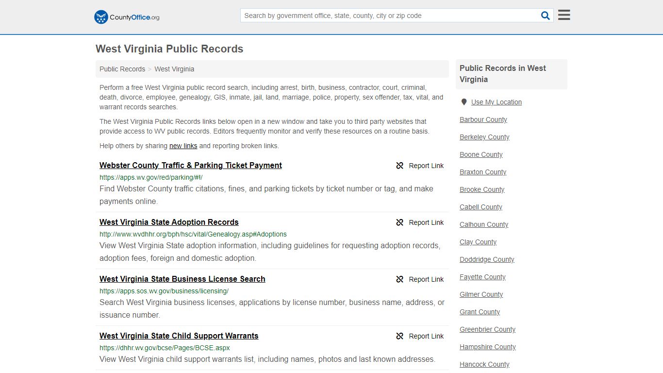 Public Records - West Virginia (Business, Criminal, GIS ...
